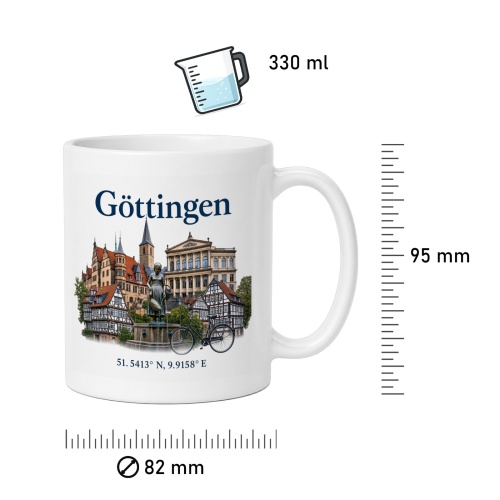 Tasse »Göttingen – Wahrzeichen & Fachwerk«