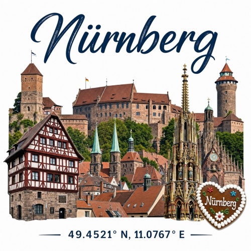 Tasse »Nürnberg Skyline«