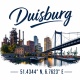 Tasse »Duisburg Skyline & Koordinaten«