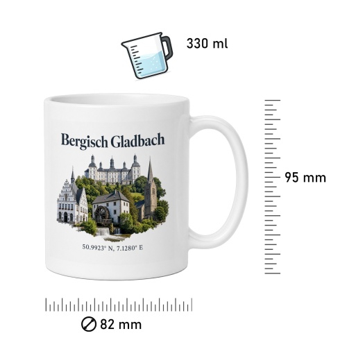 Tasse »Bergisch Gladbach Sehenswürdigkeiten«