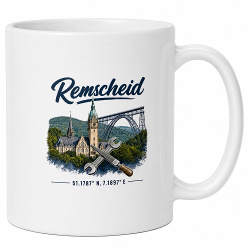 Tasse »Remscheid Skyline & Werkzeug«