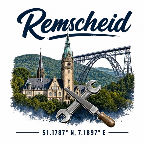 Tasse »Remscheid Skyline & Werkzeug«