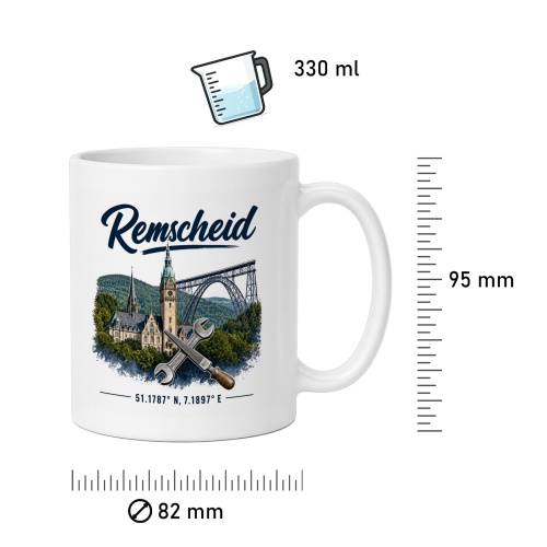 Tasse »Remscheid Skyline & Werkzeug«