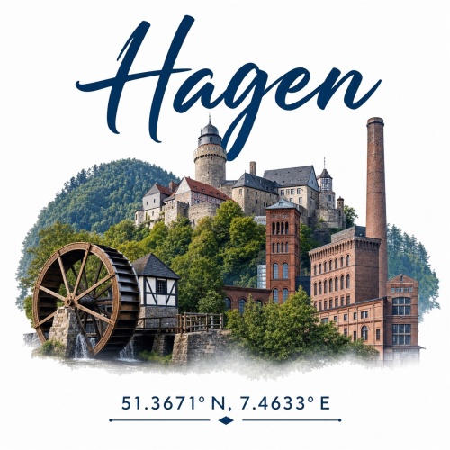 Tasse »Hagen Sehenswürdigkeiten«