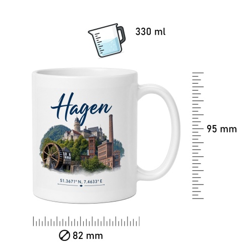 Tasse »Hagen Sehenswürdigkeiten«