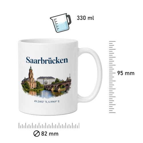 Tasse »Saarbrücken Sehenswürdigkeiten«