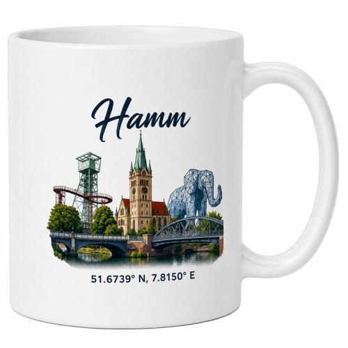 Tasse »Hamm Stadtmotiv mit Landmarks«