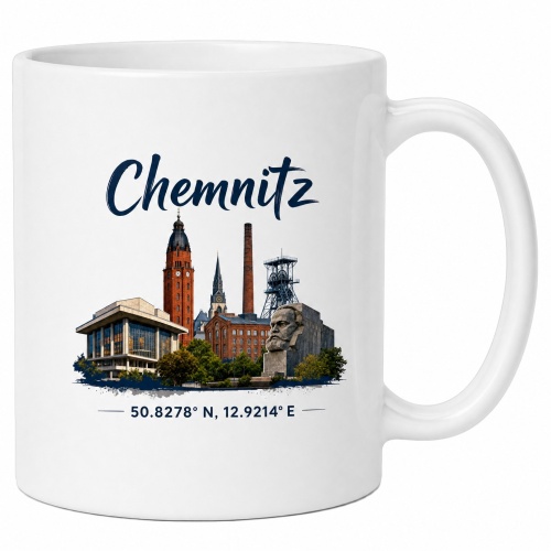 Tasse »Chemnitz Skyline mit Wahrzeichen«