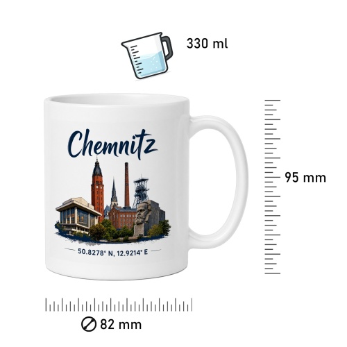 Tasse »Chemnitz Skyline mit Wahrzeichen«