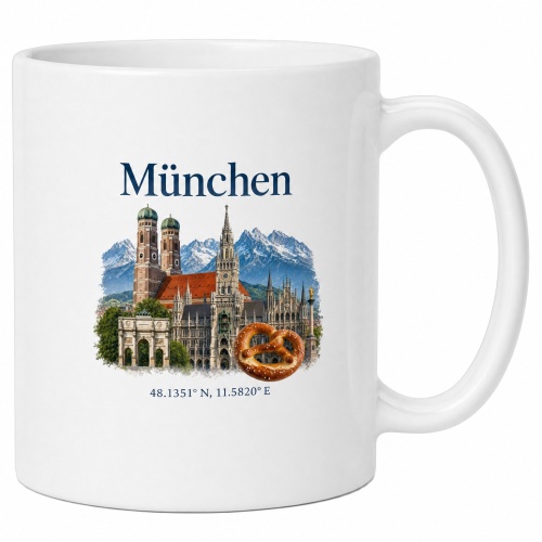 Tasse »München Skyline mit Brezn«