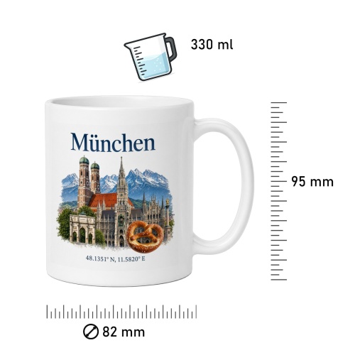 Tasse »München Skyline mit Brezn«