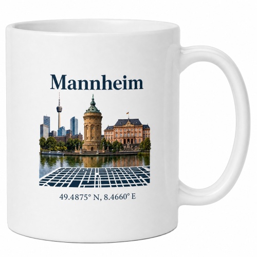 Tasse »Mannheim Skyline mit Wasserturm«