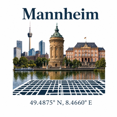 Tasse »Mannheim Skyline mit Wasserturm«