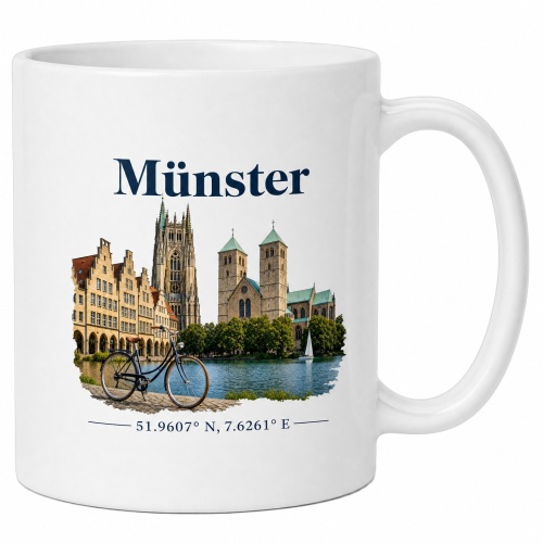 Tasse »Münster Skyline & Fahrrad«