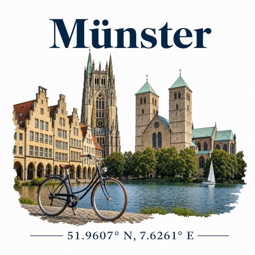 Tasse »Münster Skyline & Fahrrad«