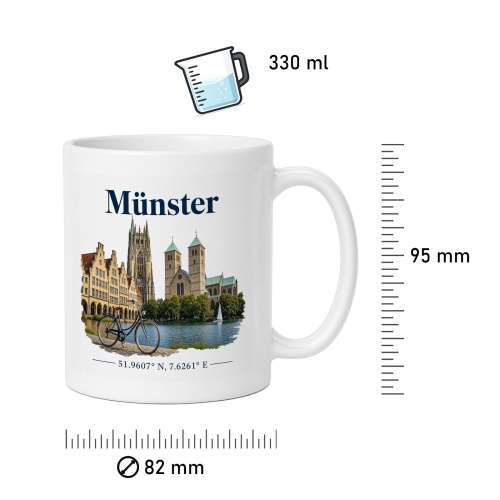 Tasse »Münster Skyline & Fahrrad«