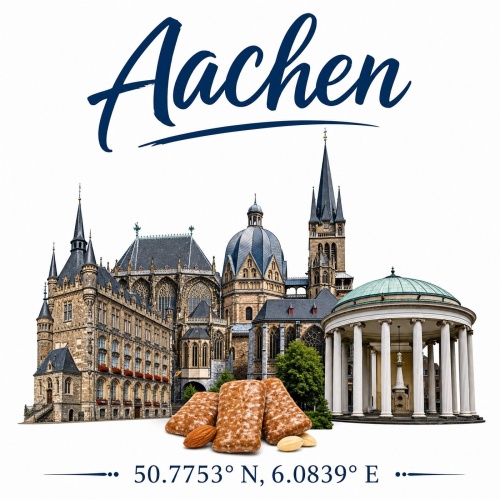 Tasse »Aachen – Dom, Elisenbrunnen &...