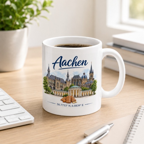 Tasse »Aachen – Dom, Elisenbrunnen &...