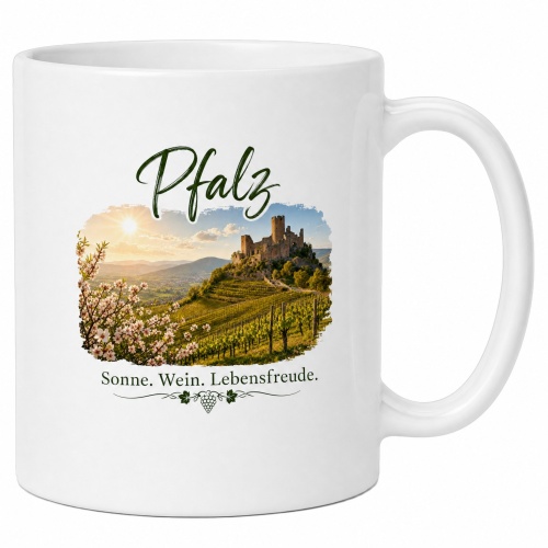 Tasse »Pfalz – Sonne. Wein. Lebensfreude.«