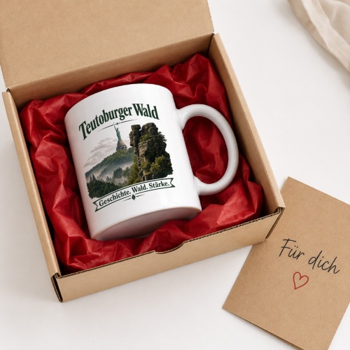 Tasse »Teutoburger Wald – Geschichte. Wald. Stärke.«
