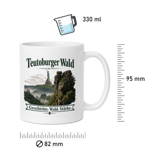 Tasse »Teutoburger Wald – Geschichte. Wald. Stärke.«