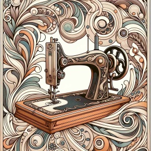 Tasse "Die Kunst des Nähens - Jugendstil"