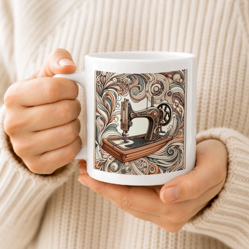 Tasse »Die Kunst des Nähens - Jugendstil«