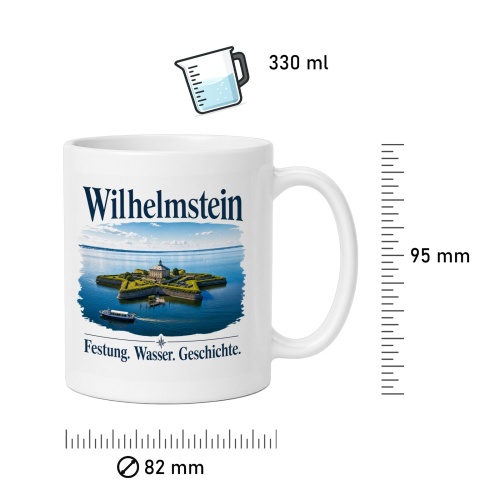 Tasse »Wilhelmstein – Festung. Wasser. Geschichte.«