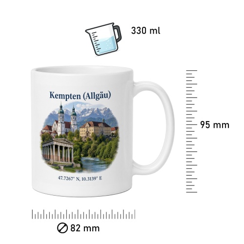 Tasse »Kempten (Allgäu) – Panorama-Motiv«