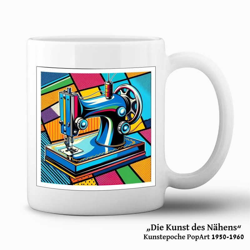 Tasse "Die Kunst des Nähens - PopArt"