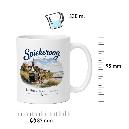 Tasse »Spiekeroog – Tradition. Ruhe. Inselzeit.«