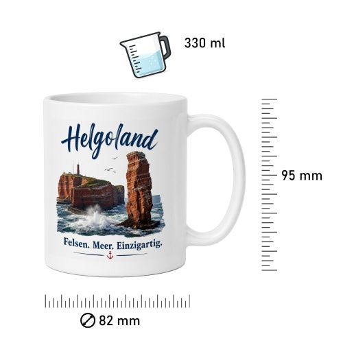 Tasse »Helgoland – Felsen. Meer. Einzigartig.«