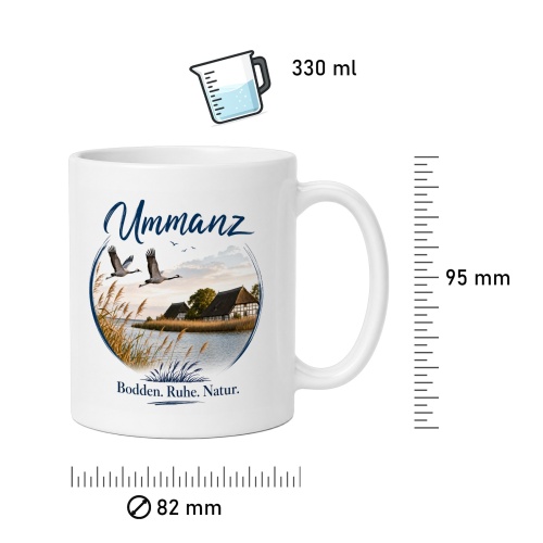 Tasse »Ummanz – Bodden. Ruhe. Natur.«