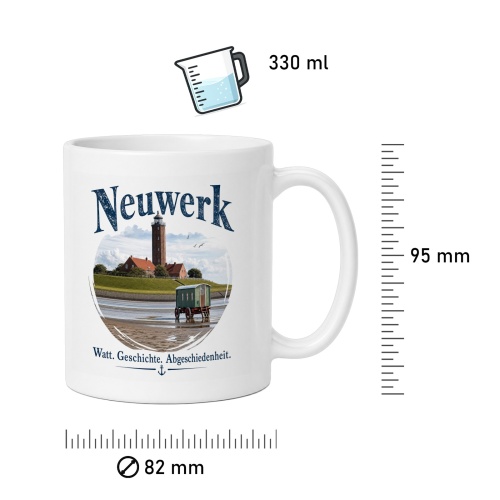Tasse »Neuwerk – Watt. Geschichte. Abgeschiedenheit.«