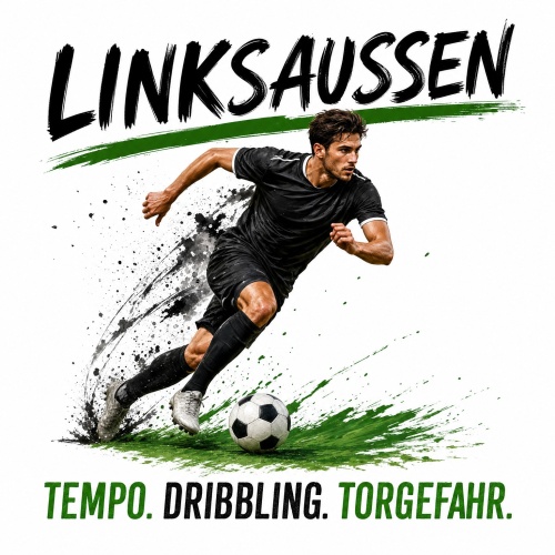 Tasse »Linksaussen – Tempo. Dribbling....