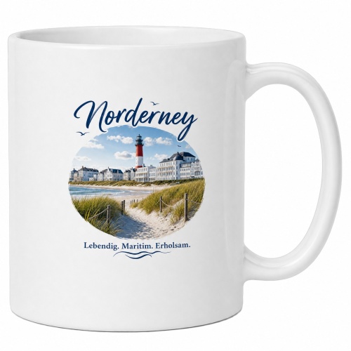 Tasse »Norderney – Lebendig. Maritim....
