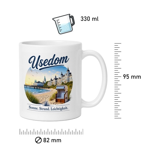 Tasse »Usedom – Sonne. Strand. Leichtigkeit.«