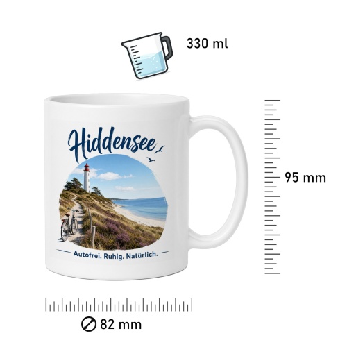 Tasse »Hiddensee – Autofrei. Ruhig. Natürlich.«