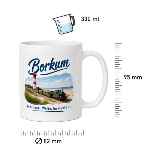 Tasse »Borkum – Nordsee. Weite. Inselgefühl.«