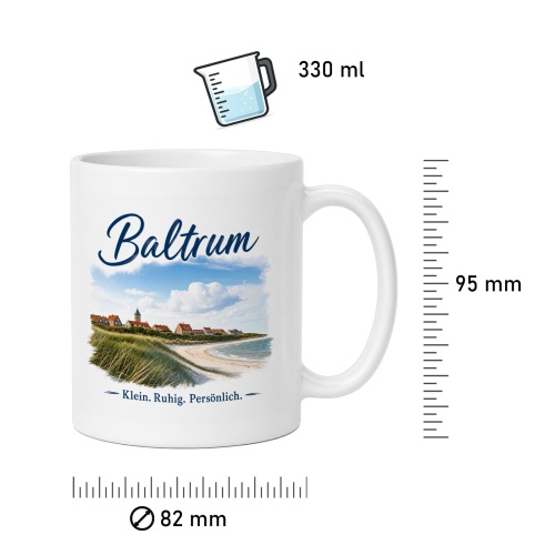 Tasse »Baltrum – Klein. Ruhig. Persönlich.«