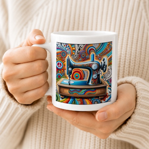 Tasse »Die Kunst des Nähens - FlowerPower«