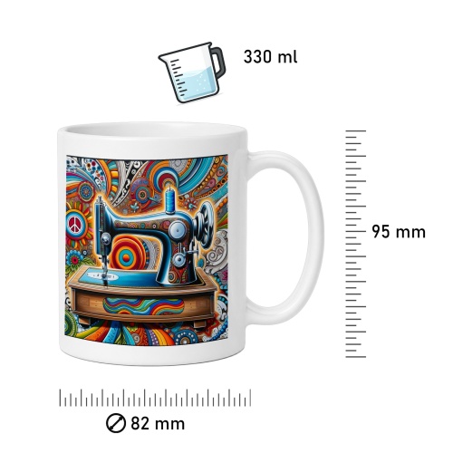 Tasse »Die Kunst des Nähens - FlowerPower«