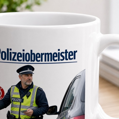 Tasse »Polizeihauptmeister – Erfahrung. Übersicht. Einsatz.«