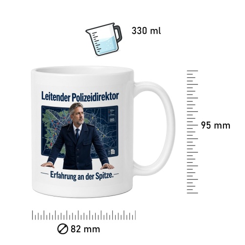 Tasse »Leitender Polizeidirektor – Erfahrung an der Spitze«