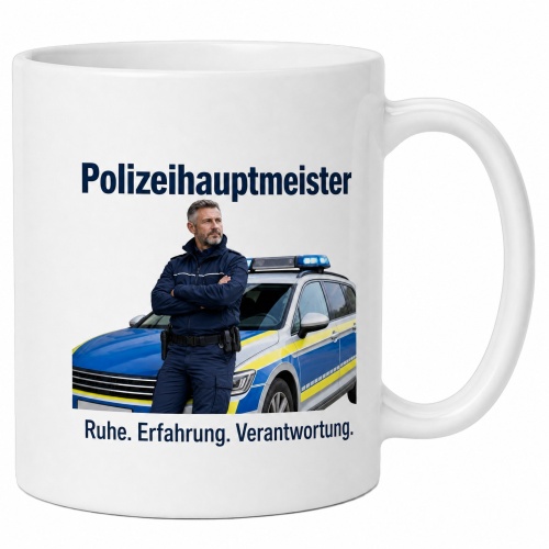 Tasse »Polizeihauptmeister – Ruhe. Erfahrung....