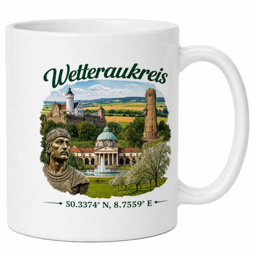 Tasse »Wetteraukreis Sehenswürdigkeiten«