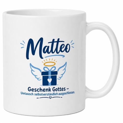 Tasse »Matteo – Geschenk Gottes«