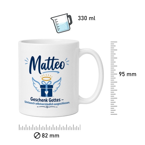Tasse »Matteo – Geschenk Gottes«