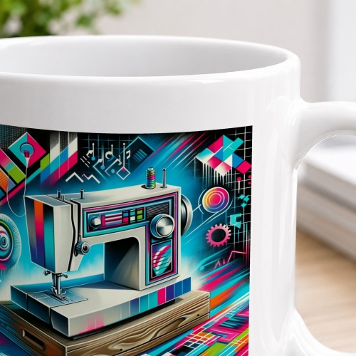Tasse »Die Kunst des Nähens - RetroFuturismus«
