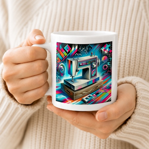 Tasse »Die Kunst des Nähens - RetroFuturismus«